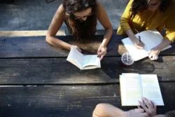 students studying after school