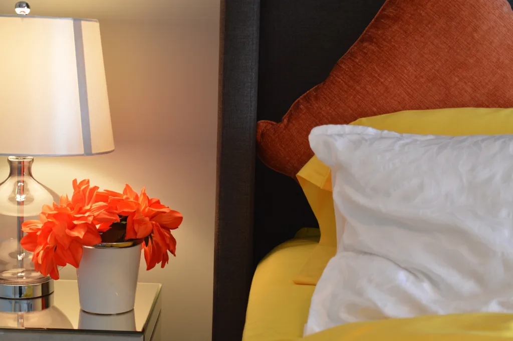 bed and table