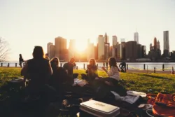 friends at picnic