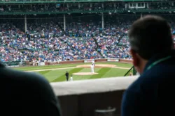 wide view of baseball diamond