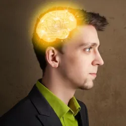 mental health and substance abuse main with light brain