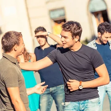 friends conversing