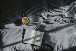 cup of coffee and book
