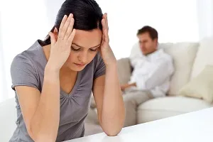 woman with headache