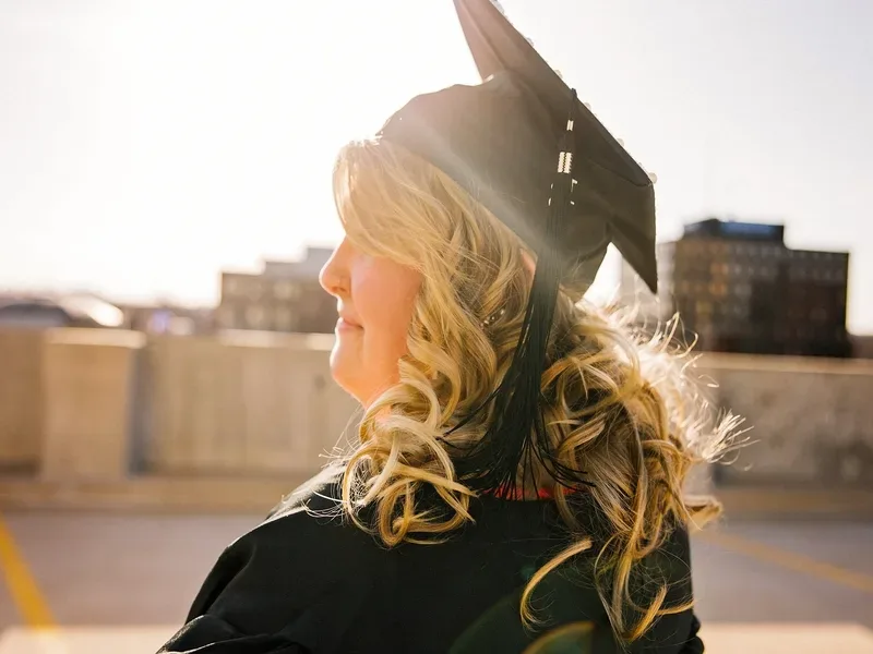 woman who recently graduated