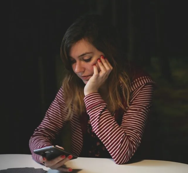 woman using phone