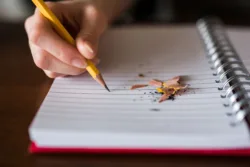 pencil and pencil shavings